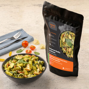 Fusilli Pasta in Creamy Pesto Sauce with Mixed Vegetables - Image 3